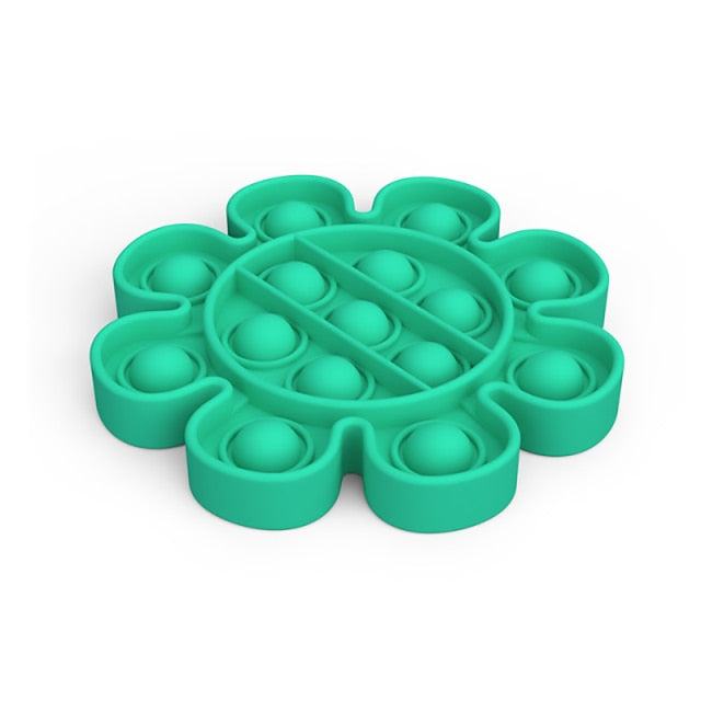 2021 New Hot Fidget Toys Push Bubble Silicone Toy Dinosaur Octopus Strawberry Ice Cream Stress Relief Sensory Toy For Kids Adult