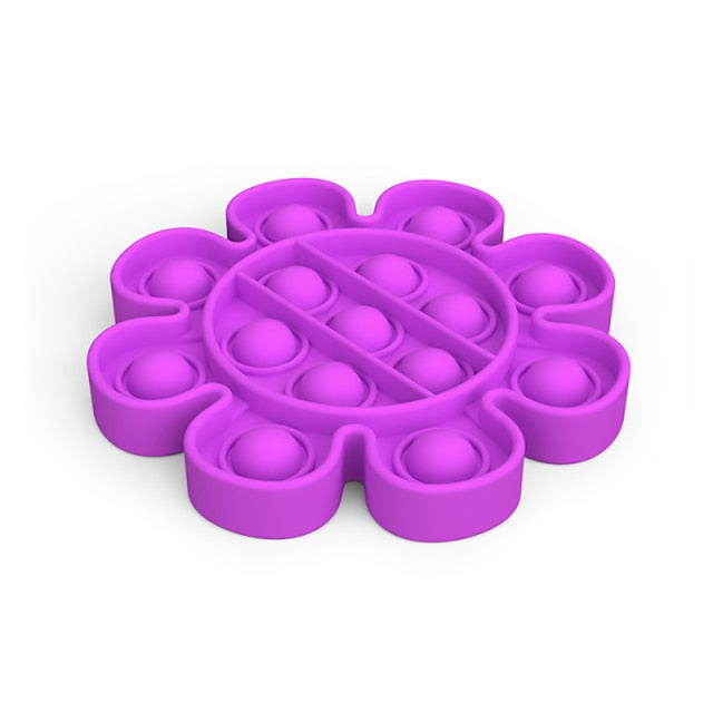 2021 New Hot Fidget Toys Push Bubble Silicone Toy Dinosaur Octopus Strawberry Ice Cream Stress Relief Sensory Toy For Kids Adult