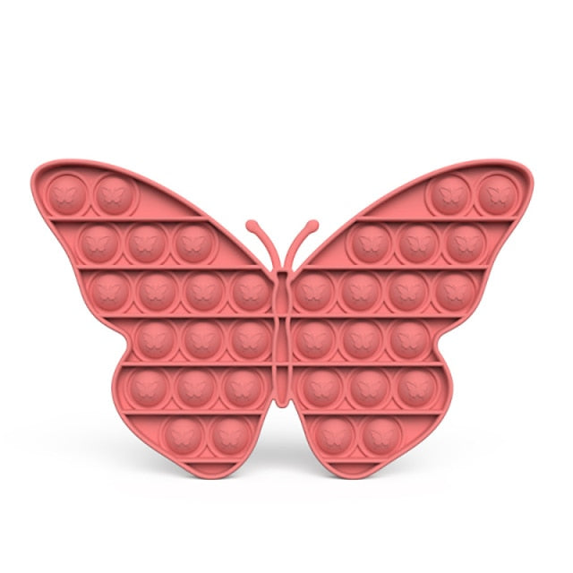 2021 New Hot Fidget Toys Push Bubble Silicone Toy Dinosaur Octopus Strawberry Ice Cream Stress Relief Sensory Toy For Kids Adult