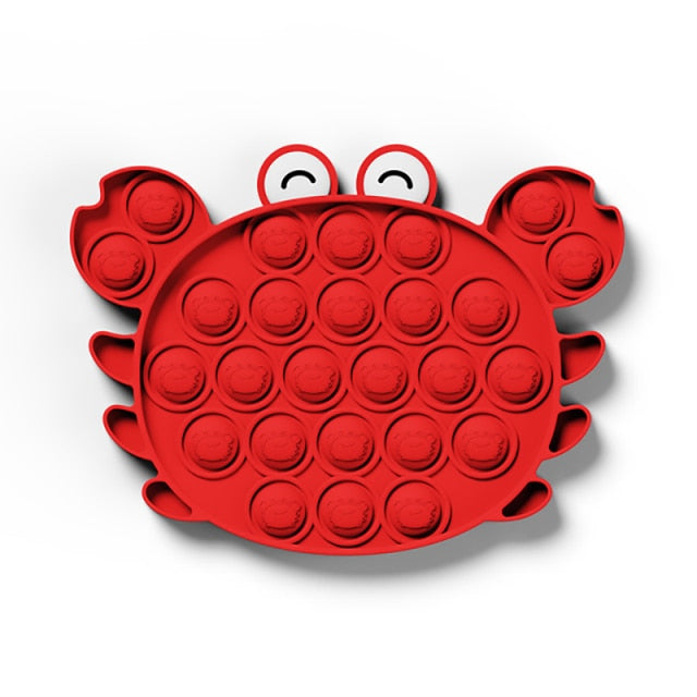 2021 New Hot Fidget Toys Push Bubble Silicone Toy Dinosaur Octopus Strawberry Ice Cream Stress Relief Sensory Toy For Kids Adult