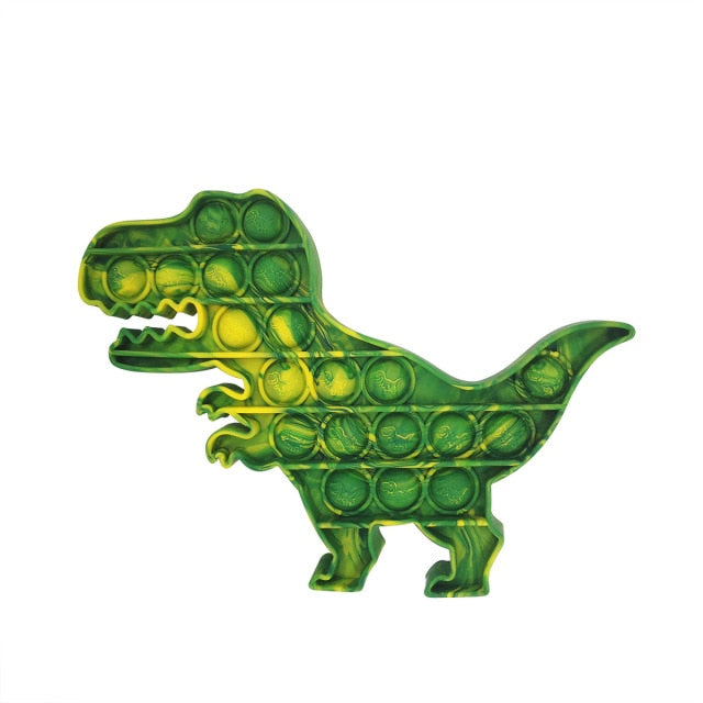 2021 New Hot Fidget Toys Push Bubble Silicone Toy Dinosaur Octopus Strawberry Ice Cream Stress Relief Sensory Toy For Kids Adult