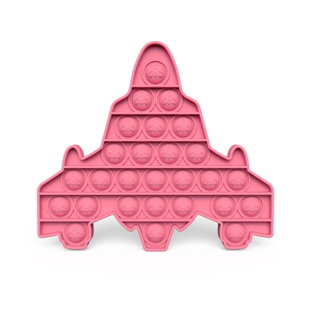 2021 New Hot Fidget Toys Push Bubble Silicone Toy Dinosaur Octopus Strawberry Ice Cream Stress Relief Sensory Toy For Kids Adult