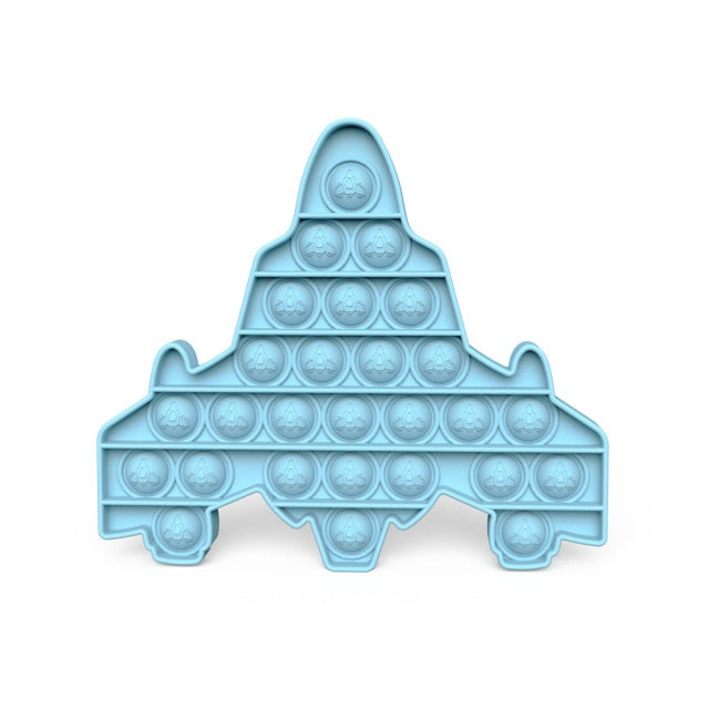 2021 New Hot Fidget Toys Push Bubble Silicone Toy Dinosaur Octopus Strawberry Ice Cream Stress Relief Sensory Toy For Kids Adult