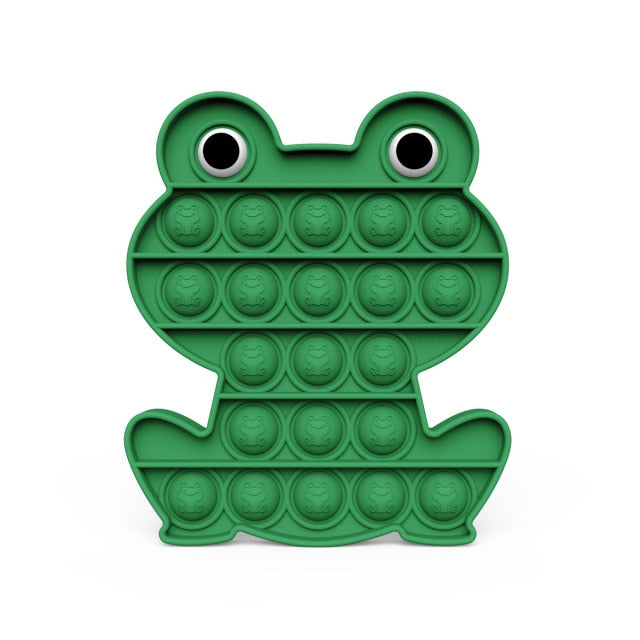 2021 New Hot Fidget Toys Push Bubble Silicone Toy Dinosaur Octopus Strawberry Ice Cream Stress Relief Sensory Toy For Kids Adult