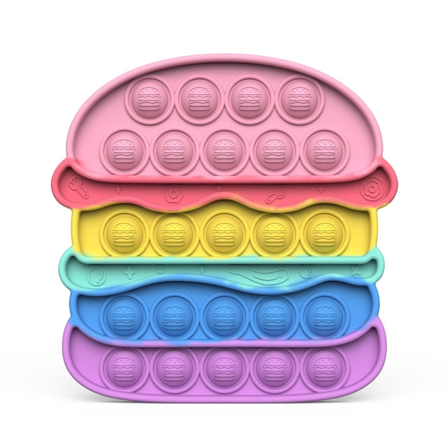 Push Bubble Fidget Toys Autism Special Needs Stress Reliever Helps Relieve Stress and Increase Focus Soft Squeeze Kid Toy New