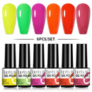 LILYCUTE 2/4/6 Pcs Gel Nail Polish Set 136Color Glitter Semi Permanent Hybrid Gel Varnish Base Top Coat Soak Off UV LED Nail Art