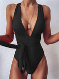 2021 Hollow Sexy Swimwear Women Bandage Padded One Piece Swimsuit Monokini Biquini Traje De Bano Mujer Trikini Badpak Femme