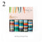 60 Pcs/Set Basic Solid Color Washi Tape Rainbow Masking Tape Decorative Adhesive Tape Sticker Scrapbook Diary Stationery