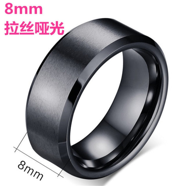 2017 Fashion Charm Jewelry ring men stainless steel Black Rings For Women
