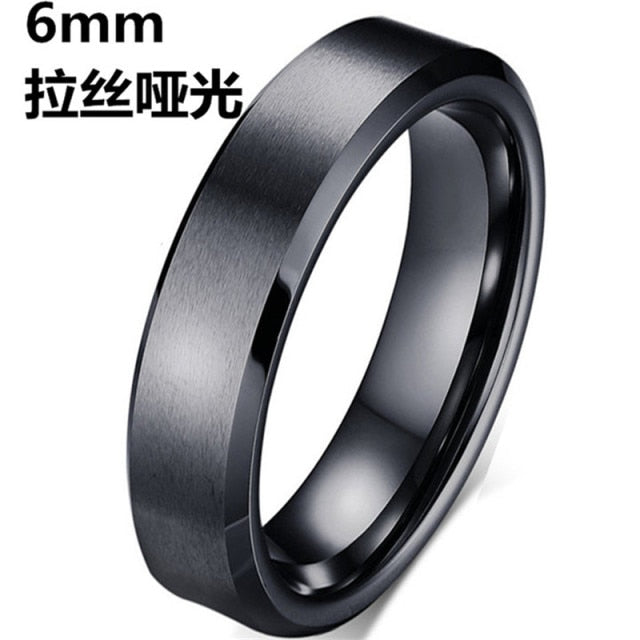 2017 Fashion Charm Jewelry ring men stainless steel Black Rings For Women