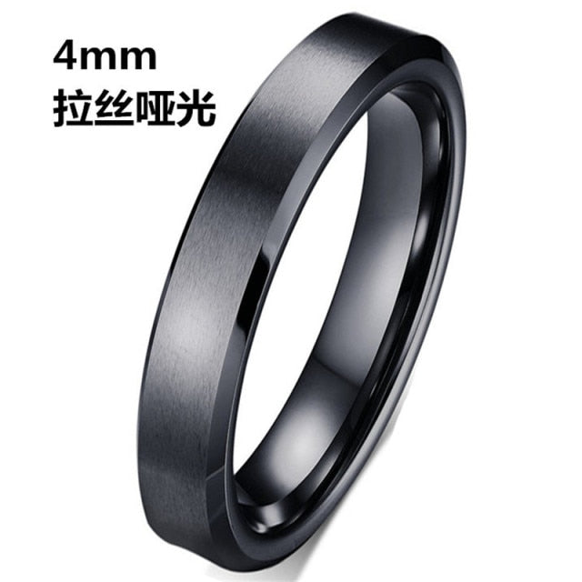 2017 Fashion Charm Jewelry ring men stainless steel Black Rings For Women