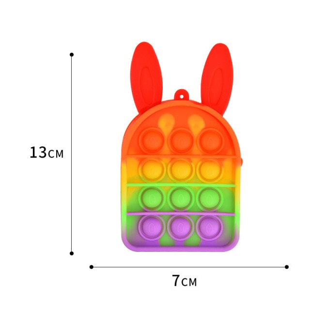 New Pop It Push Bubble Fidget Toys Pencil Case Children Stress Relief Squeeze Toy Antistress Popit Soft Squishy Kids Toys Gifts