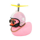 Helmet Broken Wind Small Pink Duck Car Goods Gift Pink Small Yellow Duck Cute Car Accessories Interior Auto Decoration Ornament