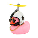 Helmet Broken Wind Small Pink Duck Car Goods Gift Pink Small Yellow Duck Cute Car Accessories Interior Auto Decoration Ornament