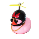 Helmet Broken Wind Small Pink Duck Car Goods Gift Pink Small Yellow Duck Cute Car Accessories Interior Auto Decoration Ornament
