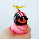 Helmet Broken Wind Small Pink Duck Car Goods Gift Pink Small Yellow Duck Cute Car Accessories Interior Auto Decoration Ornament