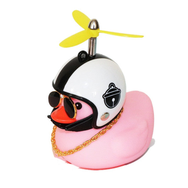 Helmet Broken Wind Small Pink Duck Car Goods Gift Pink Small Yellow Duck Cute Car Accessories Interior Auto Decoration Ornament