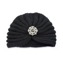 Women Autumn Winter Knot Bandana Turban Resuable Foldable Bonnet Hat Night Cap Sleep Head Cover Solid Color Headwrap Headscarf