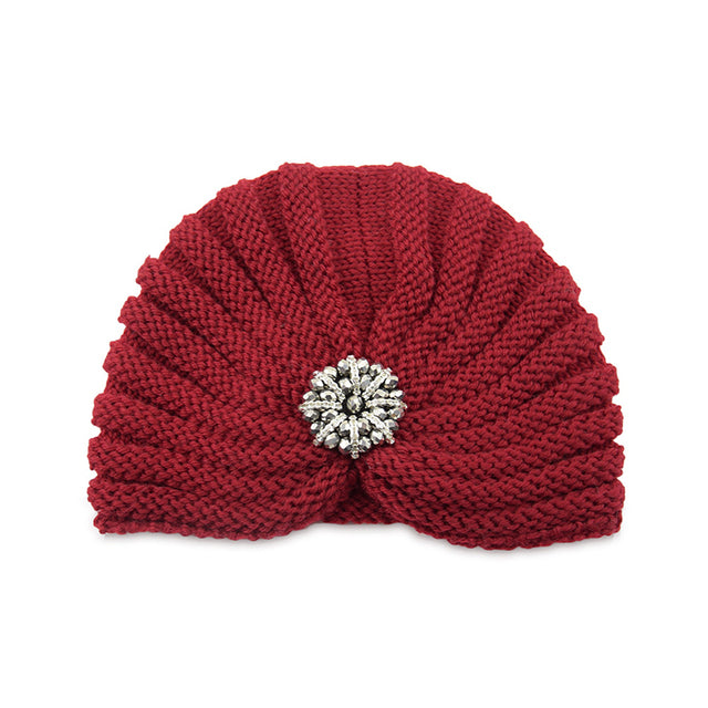 Women Autumn Winter Knot Bandana Turban Resuable Foldable Bonnet Hat Night Cap Sleep Head Cover Solid Color Headwrap Headscarf