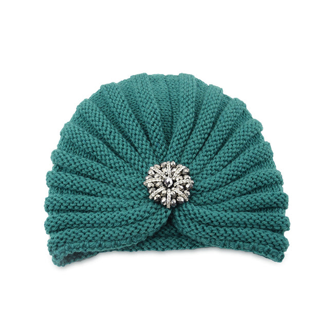 Women Autumn Winter Knot Bandana Turban Resuable Foldable Bonnet Hat Night Cap Sleep Head Cover Solid Color Headwrap Headscarf