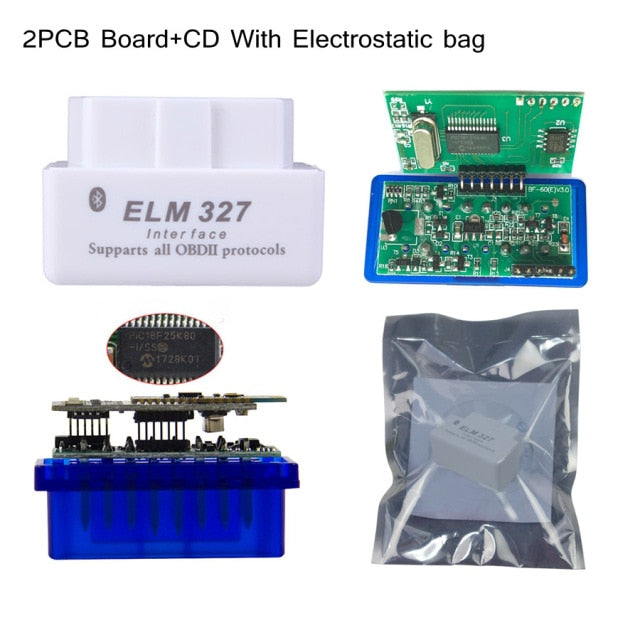OCEAN 2PCB PIC18F25K80 Firmware 1.5 ELM327 V1.5 OBD2 BT Diagnostic Interface ELM 327 V1.5 Hardware Support More Car