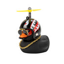 Car Duck With Helmet Broken Wind Pendant Small Yellow Duck Road Bike Motor Helmet Riding Cycling Accessories Without Lights
