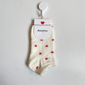 Long Cute Socks Women Cotton Love Heart With Print Kawaii Beautiful Ladies Designer Socks High Art Warm Sokken Femme  Calze