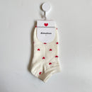 Long Cute Socks Women Cotton Love Heart With Print Kawaii Beautiful Ladies Designer Socks High Art Warm Sokken Femme  Calze