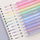 9/12 PCS Colored gel pens set School blue 0.5 mm ballpoint pen for journal Cute stationary supplies