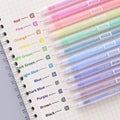9/12 PCS Colored gel pens set School blue 0.5 mm ballpoint pen for journal Cute stationary supplies