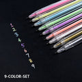 9/12 PCS Colored gel pens set School blue 0.5 mm ballpoint pen for journal Cute stationary supplies
