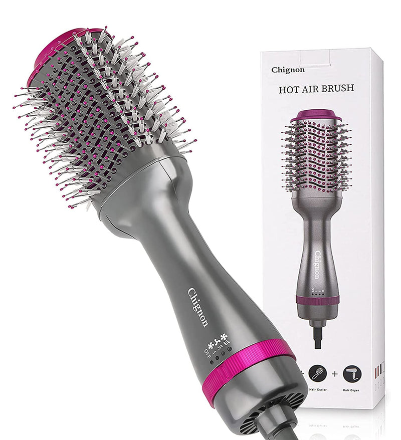 Upgraded Hair Dryer Brush One Step Hair Styler and Volumizer Oval Hair Straightener Curler Comb Electric Electric Hot Air Brush