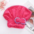 Microfibre Quick Hair Drying Bath Towel Spa Bowknot Wrap Towel Cap Bathroom Accessories Bonnets For Women Designer Shower Cap