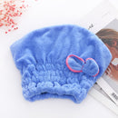 Microfibre Quick Hair Drying Bath Towel Spa Bowknot Wrap Towel Cap Bathroom Accessories Bonnets For Women Designer Shower Cap