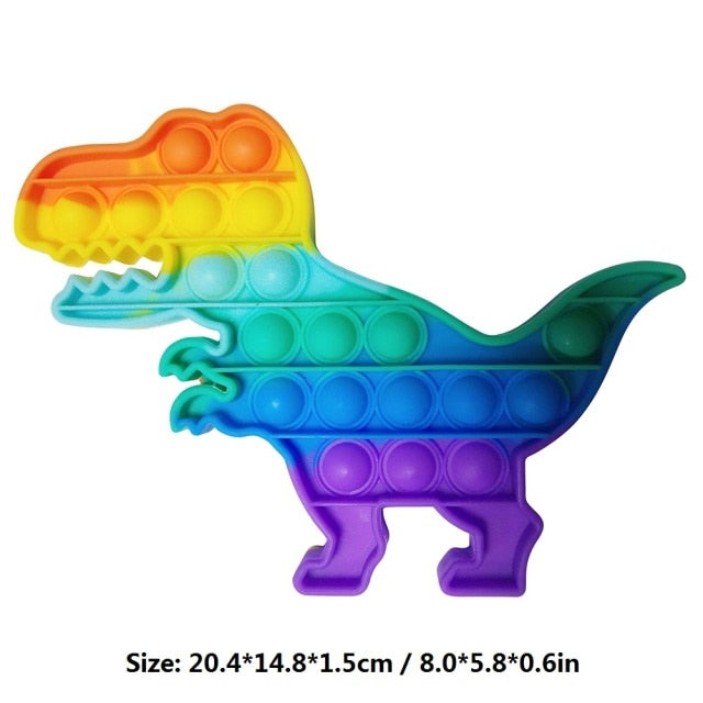 New Fidget Toys Antistress Toys Push Bubble Silicone for Children Adult Stress Reliever Squeeze Board Fidget Game frete grátis