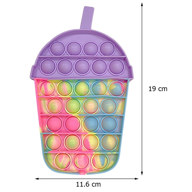 New Fidget Toys Antistress Toys Push Bubble Silicone for Children Adult Stress Reliever Squeeze Board Fidget Game frete grátis