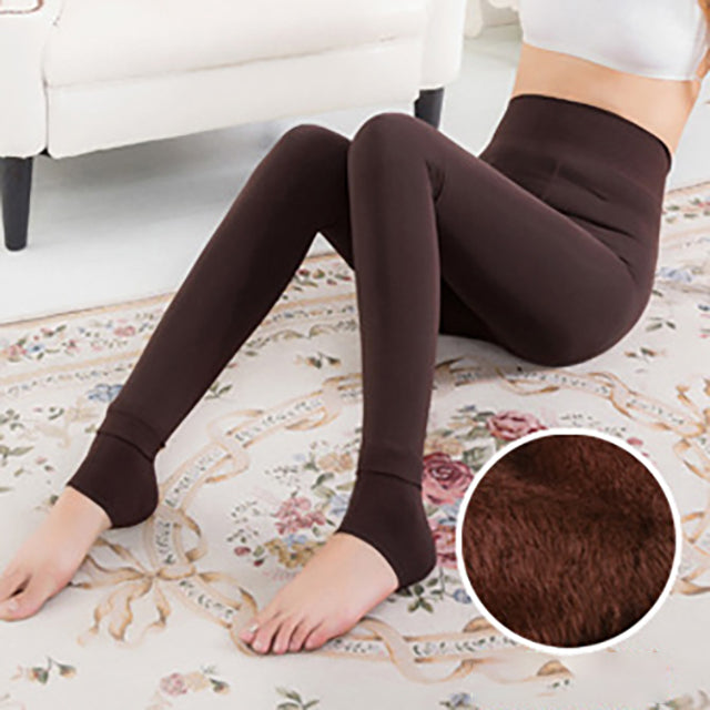 Winter Leggings Women High Waist Thick Velvet Keep Warm Legings Solid All-Match Sexy Leging Push Up High Elastic Jeggings Female