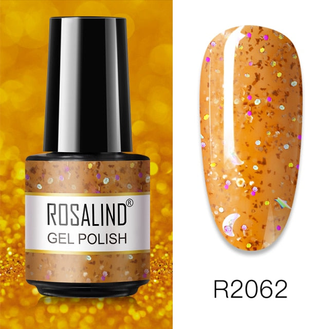 ROSALIND Gel Polish 7ml Gel Nail Polish All For Manicure Semi Permanent Soak Off Gel UV LED Varnishes Base Top Matte Coat