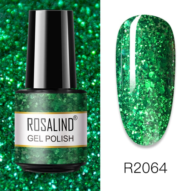 ROSALIND Gel Polish 7ml Gel Nail Polish All For Manicure Semi Permanent Soak Off Gel UV LED Varnishes Base Top Matte Coat