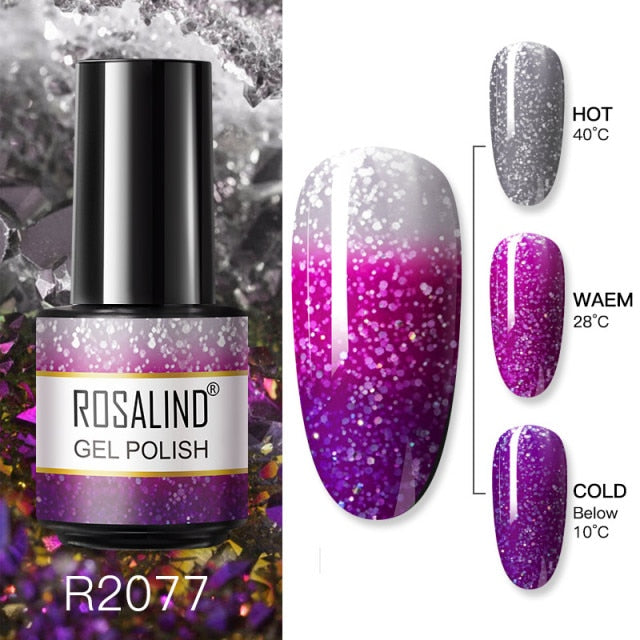 ROSALIND Gel Polish 7ml Gel Nail Polish All For Manicure Semi Permanent Soak Off Gel UV LED Varnishes Base Top Matte Coat