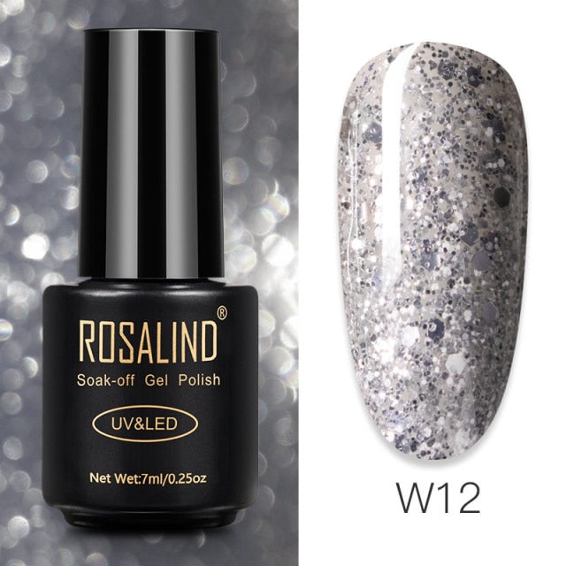 ROSALIND Gel Polish 7ml Gel Nail Polish All For Manicure Semi Permanent Soak Off Gel UV LED Varnishes Base Top Matte Coat