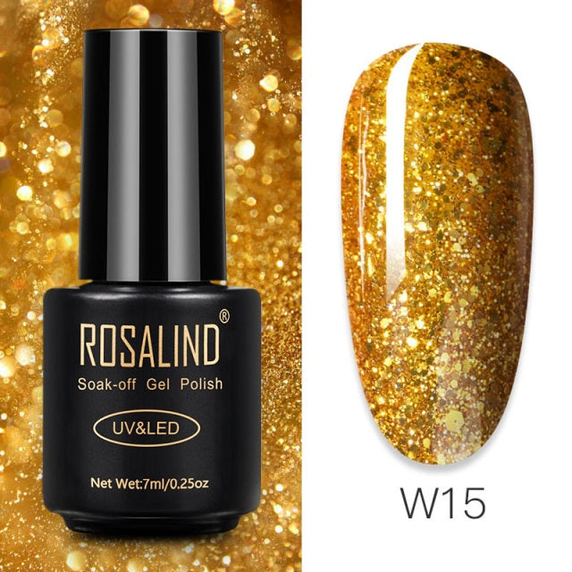 ROSALIND Gel Polish 7ml Gel Nail Polish All For Manicure Semi Permanent Soak Off Gel UV LED Varnishes Base Top Matte Coat