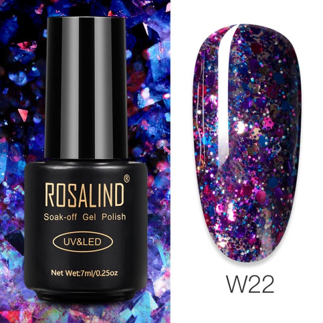 ROSALIND Gel Polish 7ml Gel Nail Polish All For Manicure Semi Permanent Soak Off Gel UV LED Varnishes Base Top Matte Coat