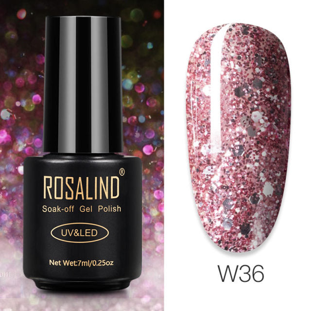 ROSALIND Gel Polish 7ml Gel Nail Polish All For Manicure Semi Permanent Soak Off Gel UV LED Varnishes Base Top Matte Coat