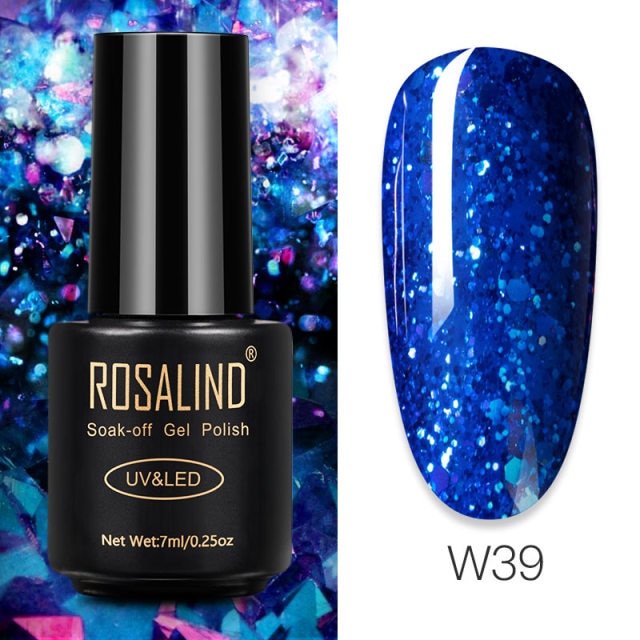 ROSALIND Gel Polish 7ml Gel Nail Polish All For Manicure Semi Permanent Soak Off Gel UV LED Varnishes Base Top Matte Coat