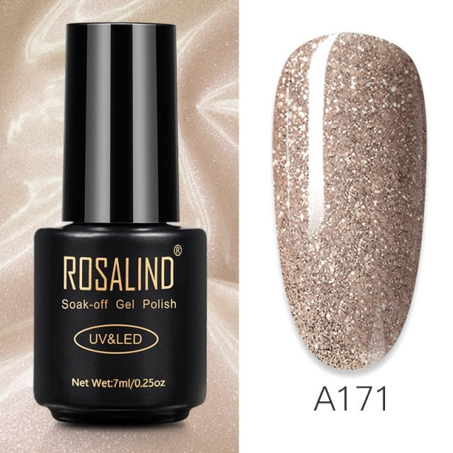 ROSALIND Gel Polish 7ml Gel Nail Polish All For Manicure Semi Permanent Soak Off Gel UV LED Varnishes Base Top Matte Coat