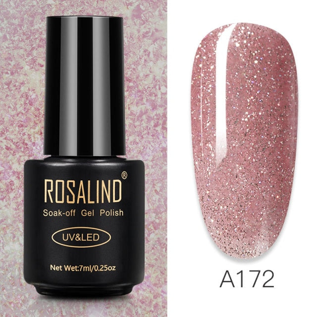 ROSALIND Gel Polish 7ml Gel Nail Polish All For Manicure Semi Permanent Soak Off Gel UV LED Varnishes Base Top Matte Coat