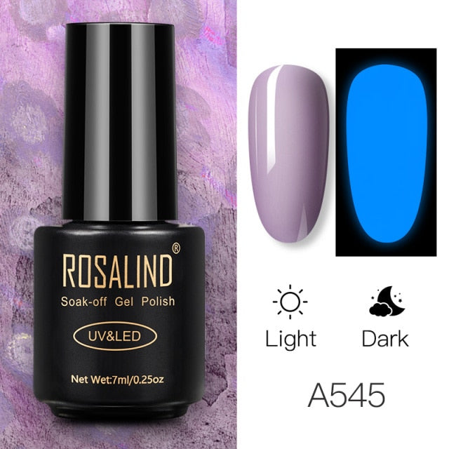 ROSALIND Gel Polish 7ml Gel Nail Polish All For Manicure Semi Permanent Soak Off Gel UV LED Varnishes Base Top Matte Coat