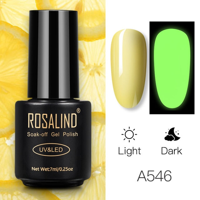 ROSALIND Gel Polish 7ml Gel Nail Polish All For Manicure Semi Permanent Soak Off Gel UV LED Varnishes Base Top Matte Coat