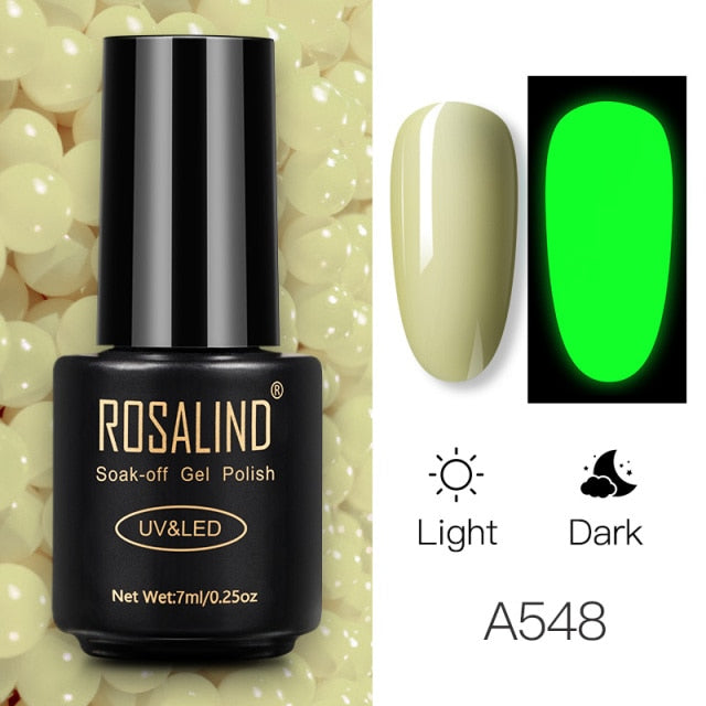 ROSALIND Gel Polish 7ml Gel Nail Polish All For Manicure Semi Permanent Soak Off Gel UV LED Varnishes Base Top Matte Coat